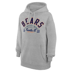 Chicago Bears Starter Unisex Half Ball Team Fleece Pullover Hoodie - Heather Gray cheap