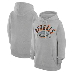 Cincinnati Bengals Starter Unisex Half Ball Team Fleece Pullover Hoodie - Heather Gray for sale