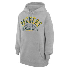 Green Bay Packers Starter Unisex Half Ball Team Fleece Pullover Hoodie - Heather Gray online