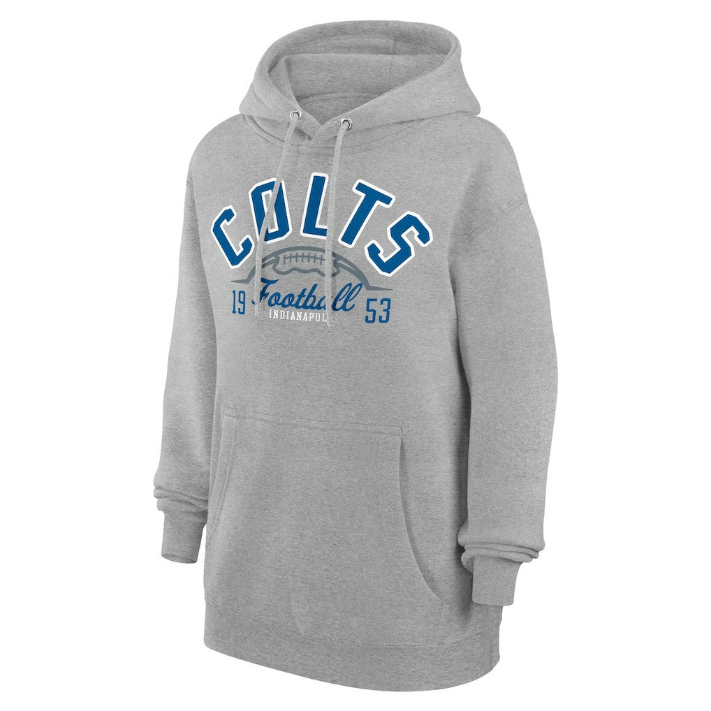 Indianapolis Colts Starter Unisex Half Ball Team Fleece Pullover Hoodie - Heather Gray cheap