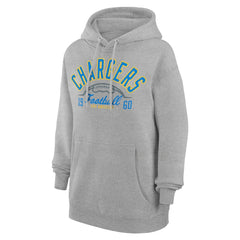 Los Angeles Chargers Starter Unisex Half Ball Team Fleece Pullover Hoodie - Heather Gray sale