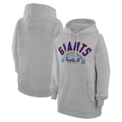 New York Giants Starter Unisex Half Ball Team Fleece Pullover Hoodie - Heather Gray discount