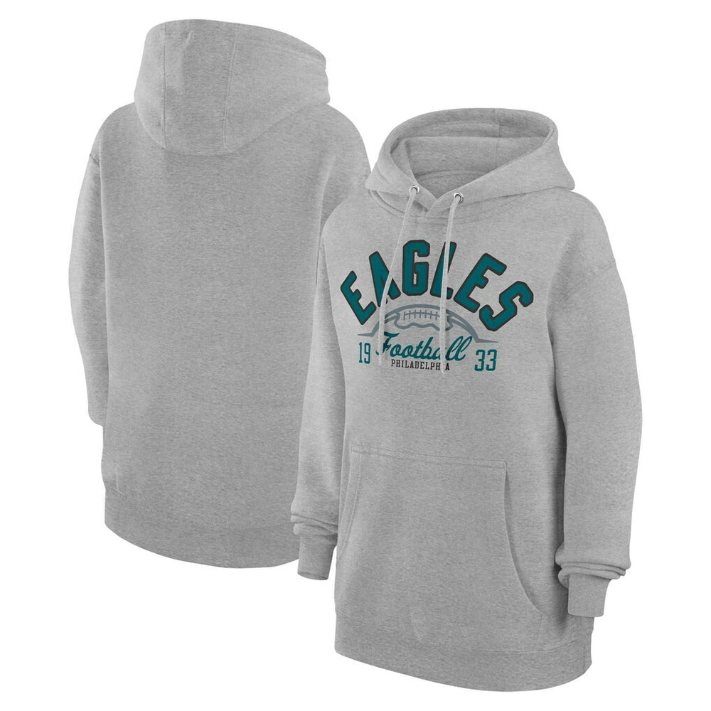 Philadelphia Eagles Starter Unisex Half Ball Team Fleece Pullover Hoodie - Heather Gray sale