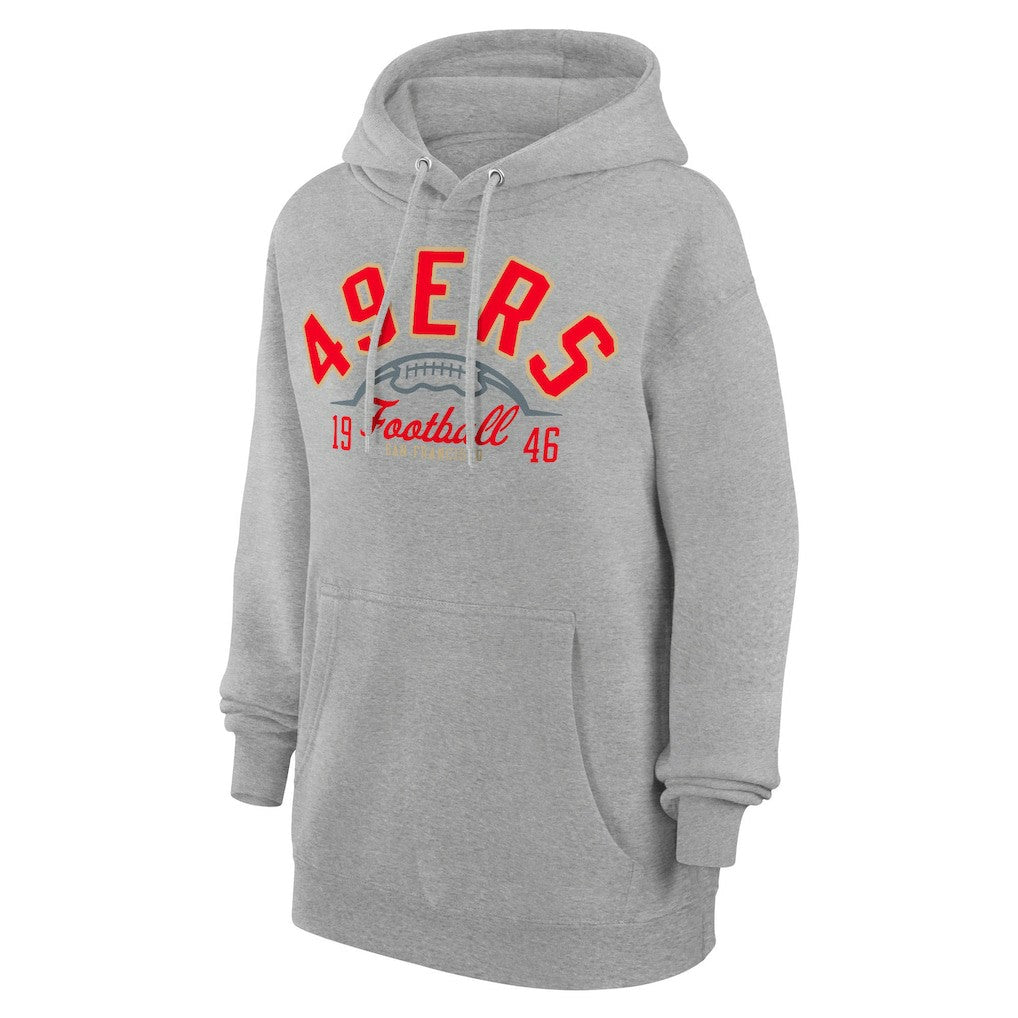 San Francisco 49ers Starter Unisex Half Ball Team Fleece Pullover Hoodie - Heather Gray outlet