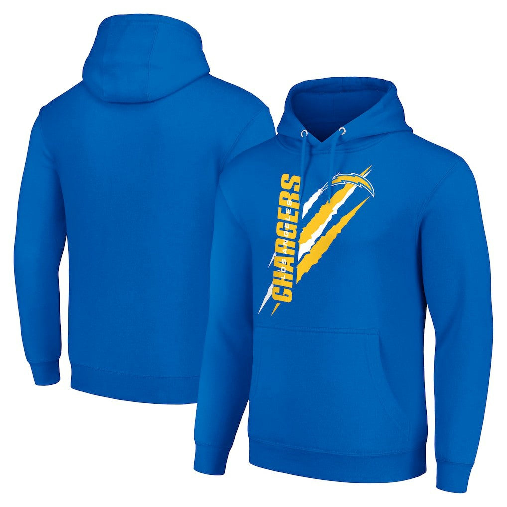 Los Angeles Chargers Starter Unisex Color Scratch Fleece Pullover Hoodie - Royal sale
