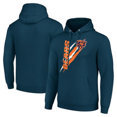 Chicago Bears Starter Unisex Color Scratch Fleece Pullover Hoodie - Navy for sale