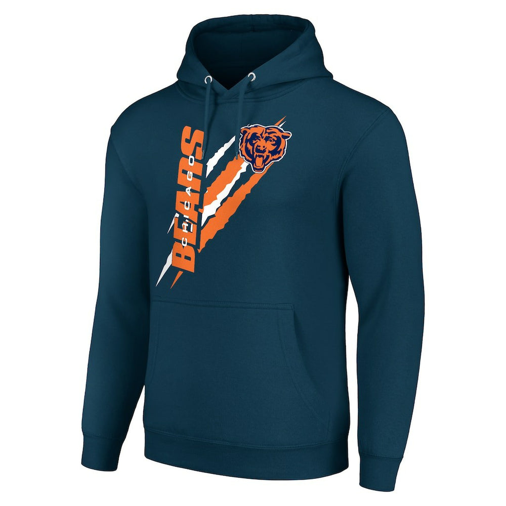 Chicago Bears Starter Unisex Color Scratch Fleece Pullover Hoodie - Navy for sale