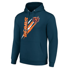Chicago Bears Starter Unisex Color Scratch Fleece Pullover Hoodie - Navy for sale