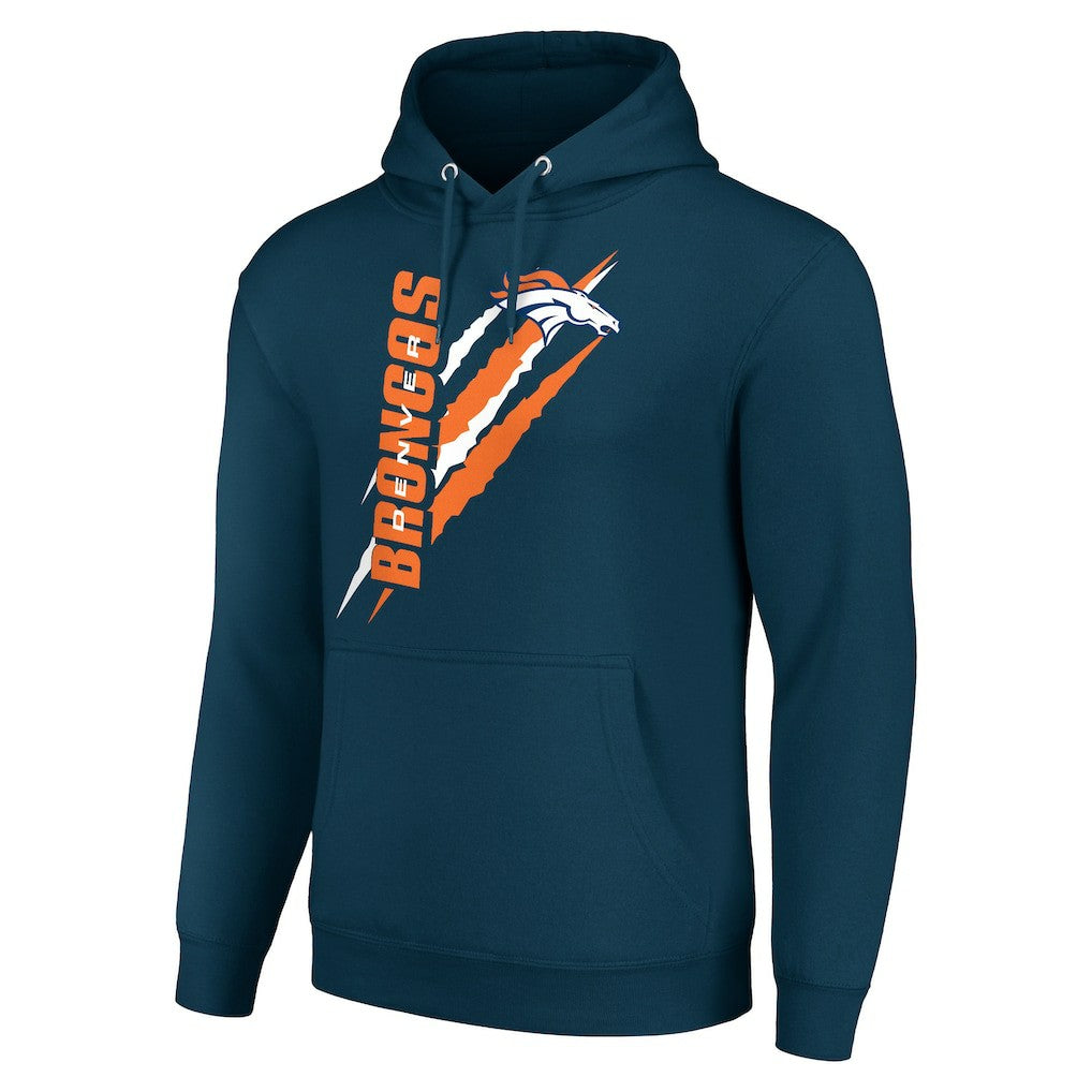 Denver Broncos Starter Unisex Color Scratch Fleece Pullover Hoodie - Navy for sale