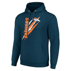 Denver Broncos Starter Unisex Color Scratch Fleece Pullover Hoodie - Navy for sale