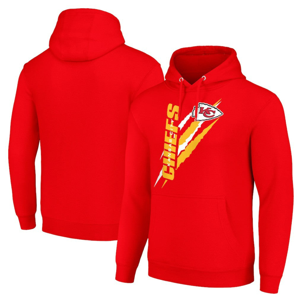Kansas City Chiefs Starter Unisex Color Scratch Fleece Pullover Hoodie - Red online