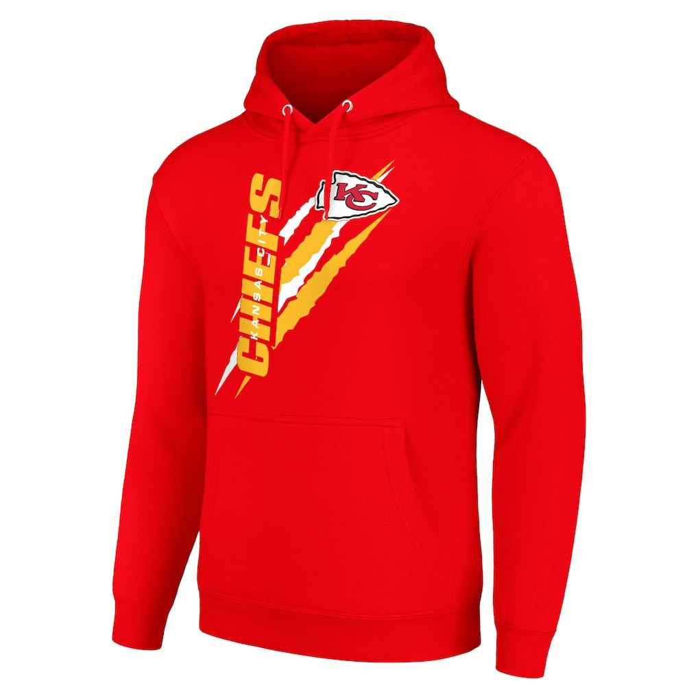 Kansas City Chiefs Starter Unisex Color Scratch Fleece Pullover Hoodie - Red online