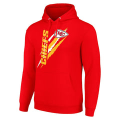 Kansas City Chiefs Starter Unisex Color Scratch Fleece Pullover Hoodie - Red online