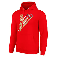 San Francisco 49ers Starter Unisex Color Scratch Fleece Pullover Hoodie - Scarlet sale