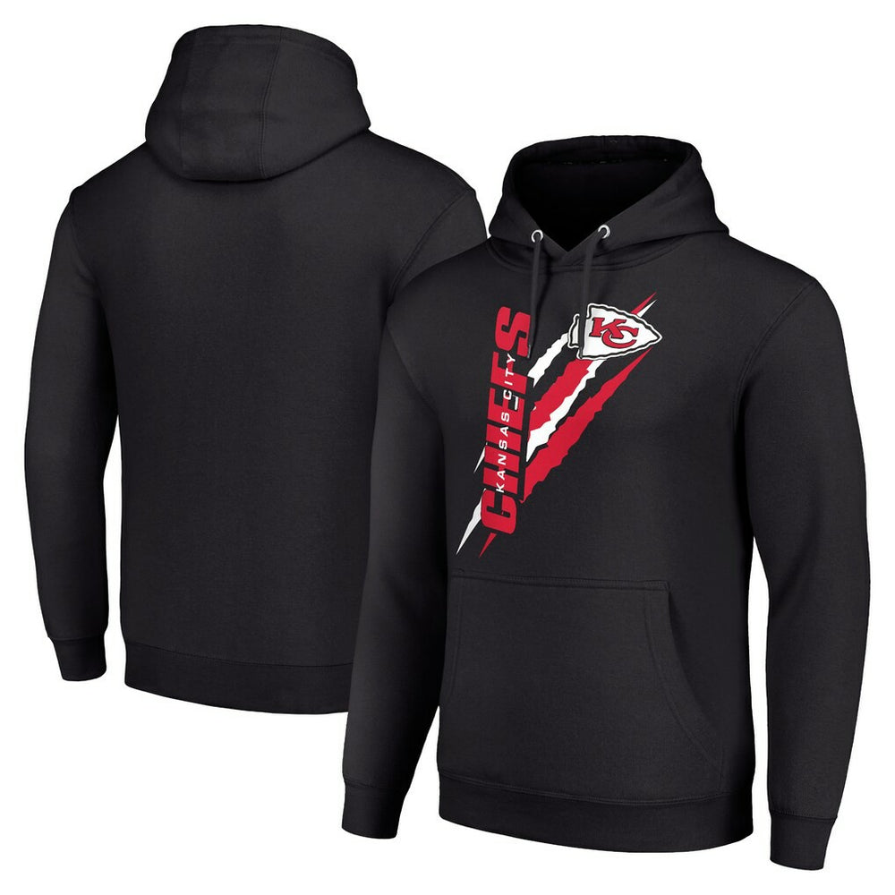 Kansas City Chiefs Starter Unisex Color Scratch Fleece Pullover Hoodie - Black on sale