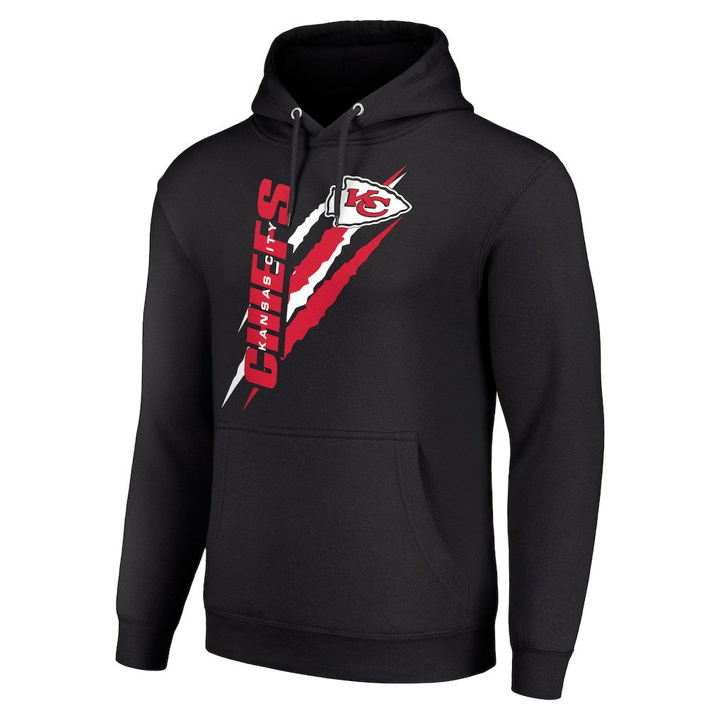 Kansas City Chiefs Starter Unisex Color Scratch Fleece Pullover Hoodie - Black on sale