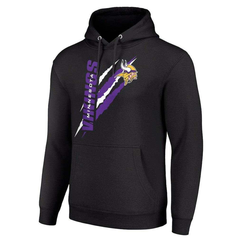 Minnesota Vikings Starter Unisex Color Scratch Fleece Pullover Hoodie - Black outlet