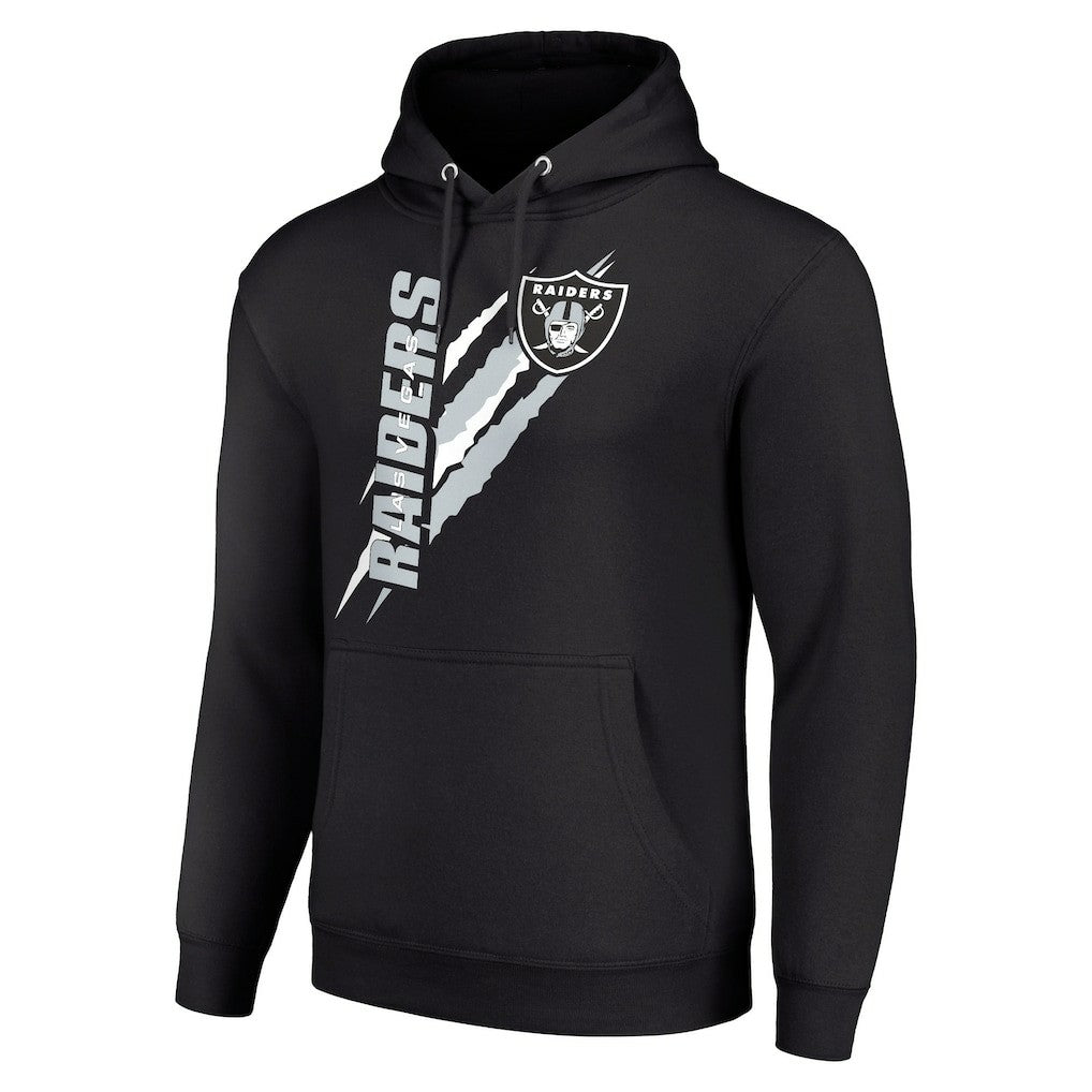 Las Vegas Raiders Starter Unisex Color Scratch Fleece Pullover Hoodie - Black cheap