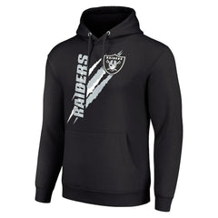 Las Vegas Raiders Starter Unisex Color Scratch Fleece Pullover Hoodie - Black cheap