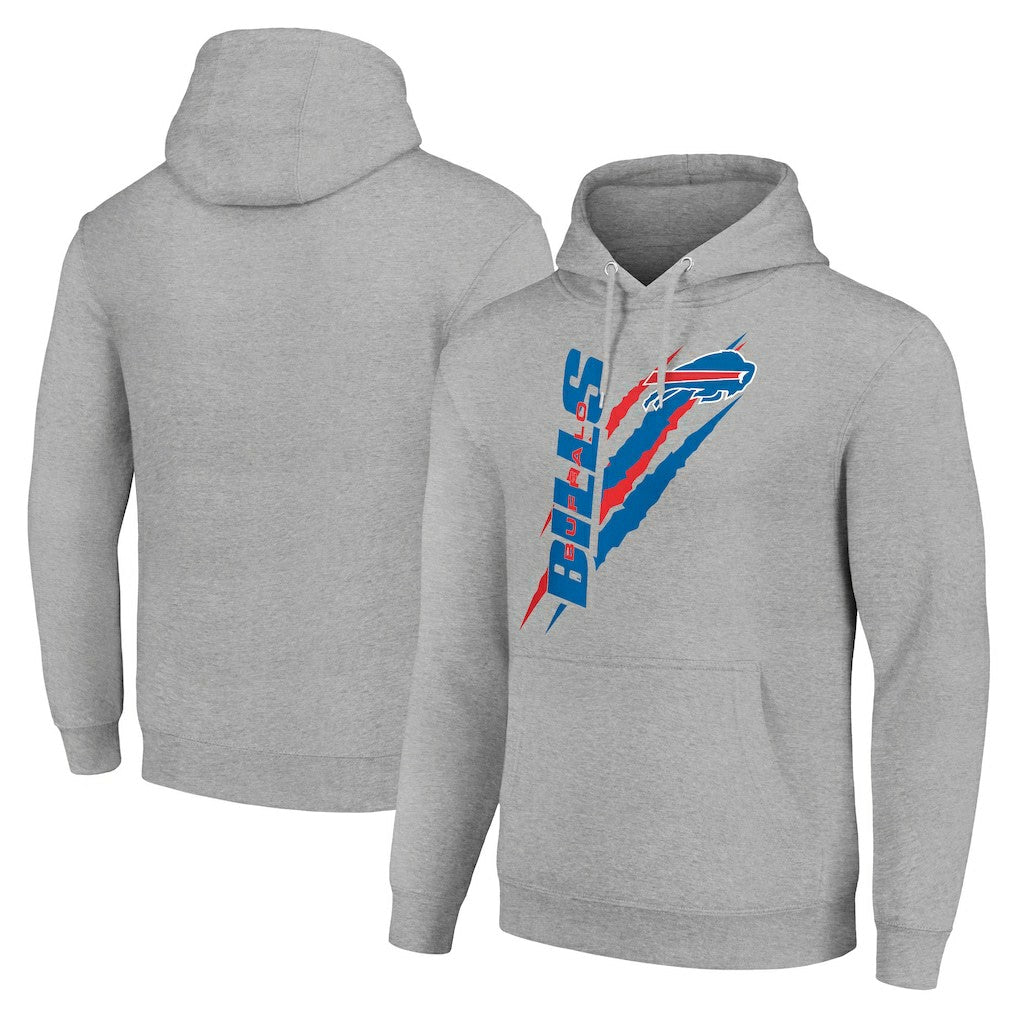 Buffalo Bills Starter Unisex Color Scratch Fleece Pullover Hoodie - Heather Gray sale