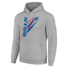 Buffalo Bills Starter Unisex Color Scratch Fleece Pullover Hoodie - Heather Gray sale