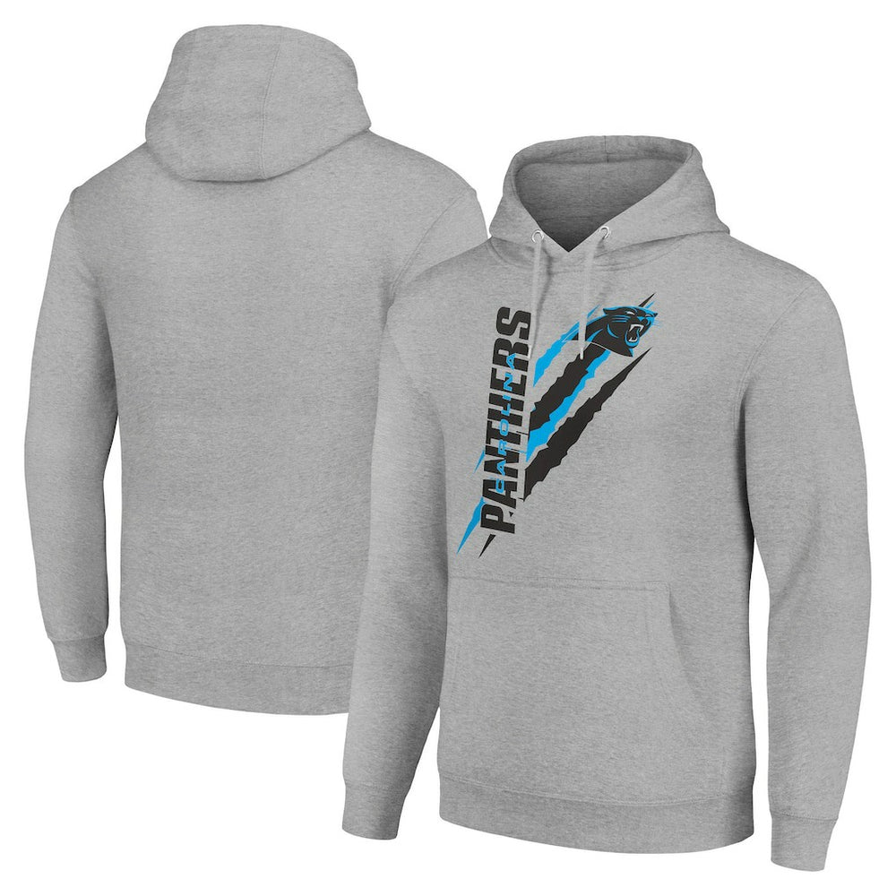 Carolina Panthers Starter Unisex Color Scratch Fleece Pullover Hoodie - Heather Gray outlet