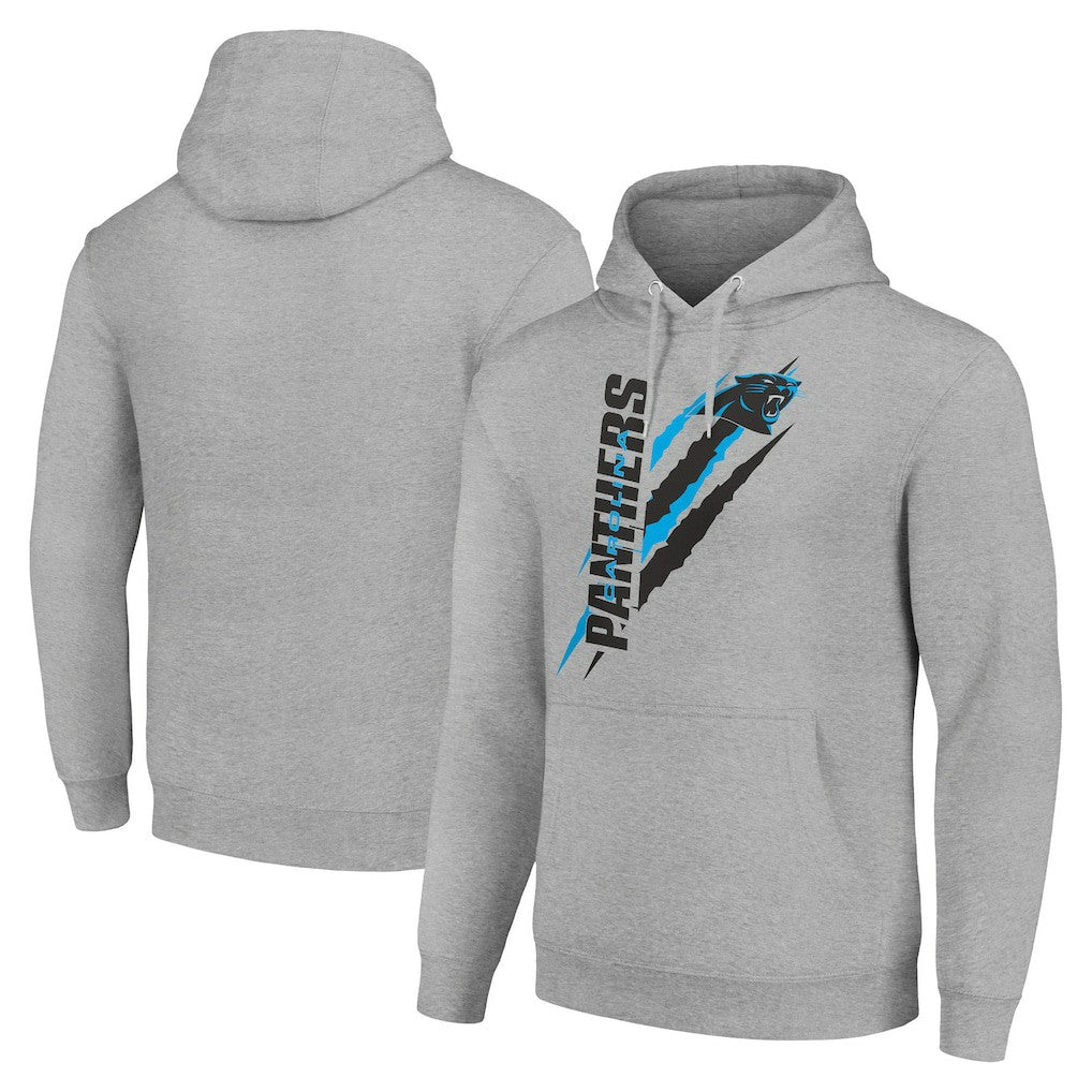 Carolina Panthers Starter Unisex Color Scratch Fleece Pullover Hoodie - Heather Gray outlet