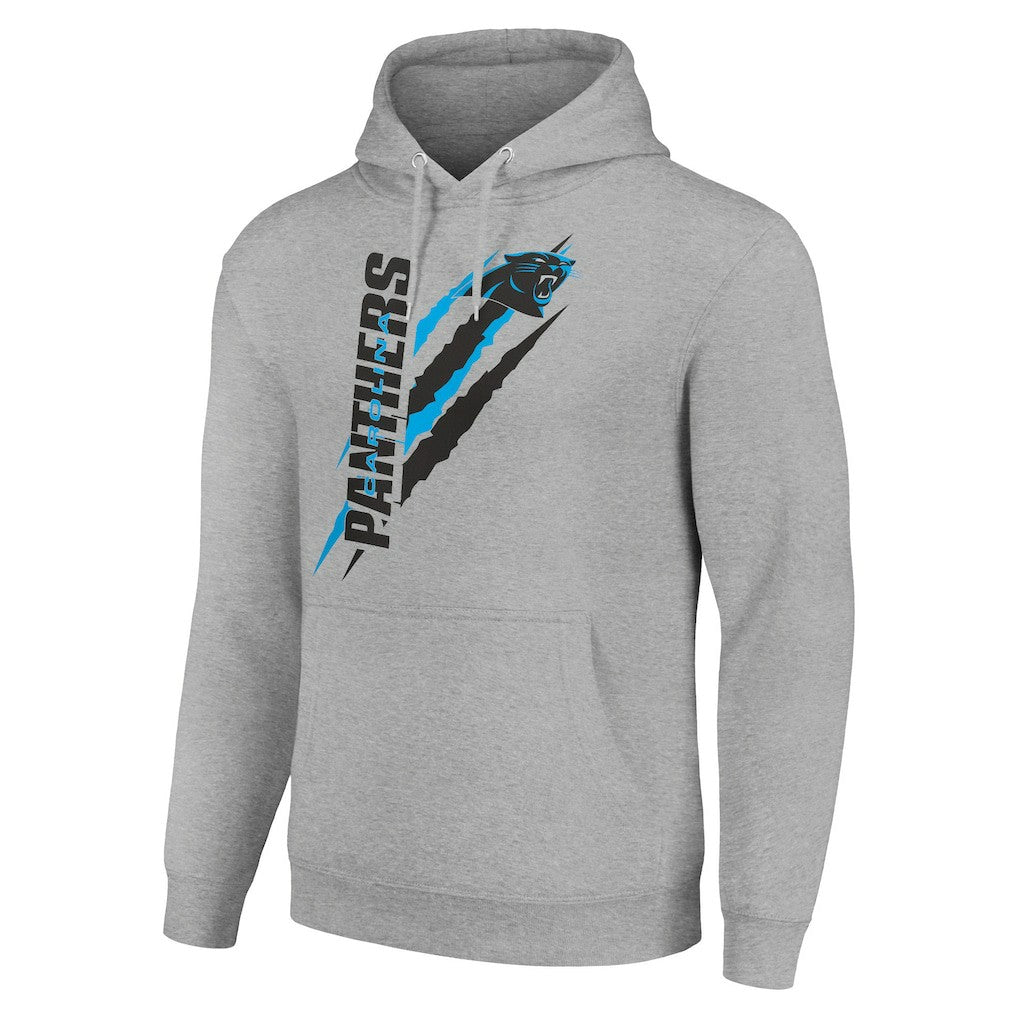 Carolina Panthers Starter Unisex Color Scratch Fleece Pullover Hoodie - Heather Gray outlet