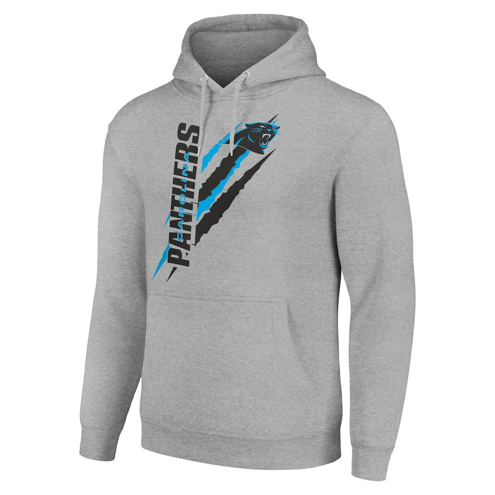 Carolina Panthers Starter Unisex Color Scratch Fleece Pullover Hoodie - Heather Gray outlet