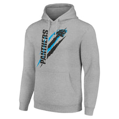 Carolina Panthers Starter Unisex Color Scratch Fleece Pullover Hoodie - Heather Gray outlet