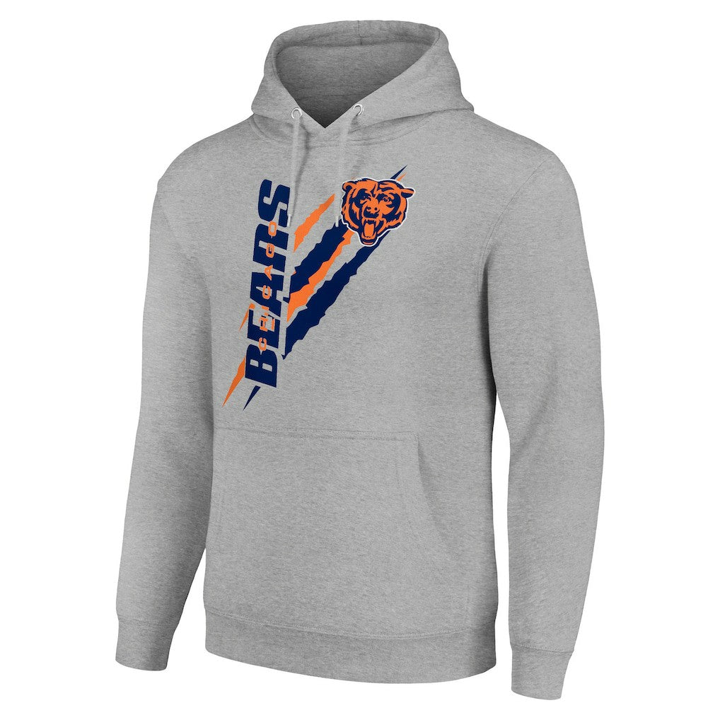 Chicago Bears Starter Unisex Color Scratch Fleece Pullover Hoodie - Heather Gray sale