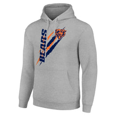 Chicago Bears Starter Unisex Color Scratch Fleece Pullover Hoodie - Heather Gray sale