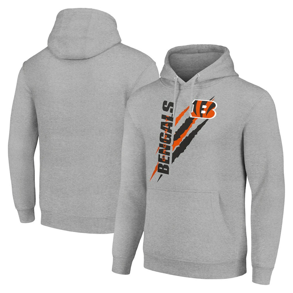 Cincinnati Bengals Starter Unisex Color Scratch Fleece Pullover Hoodie - Heather Gray sale