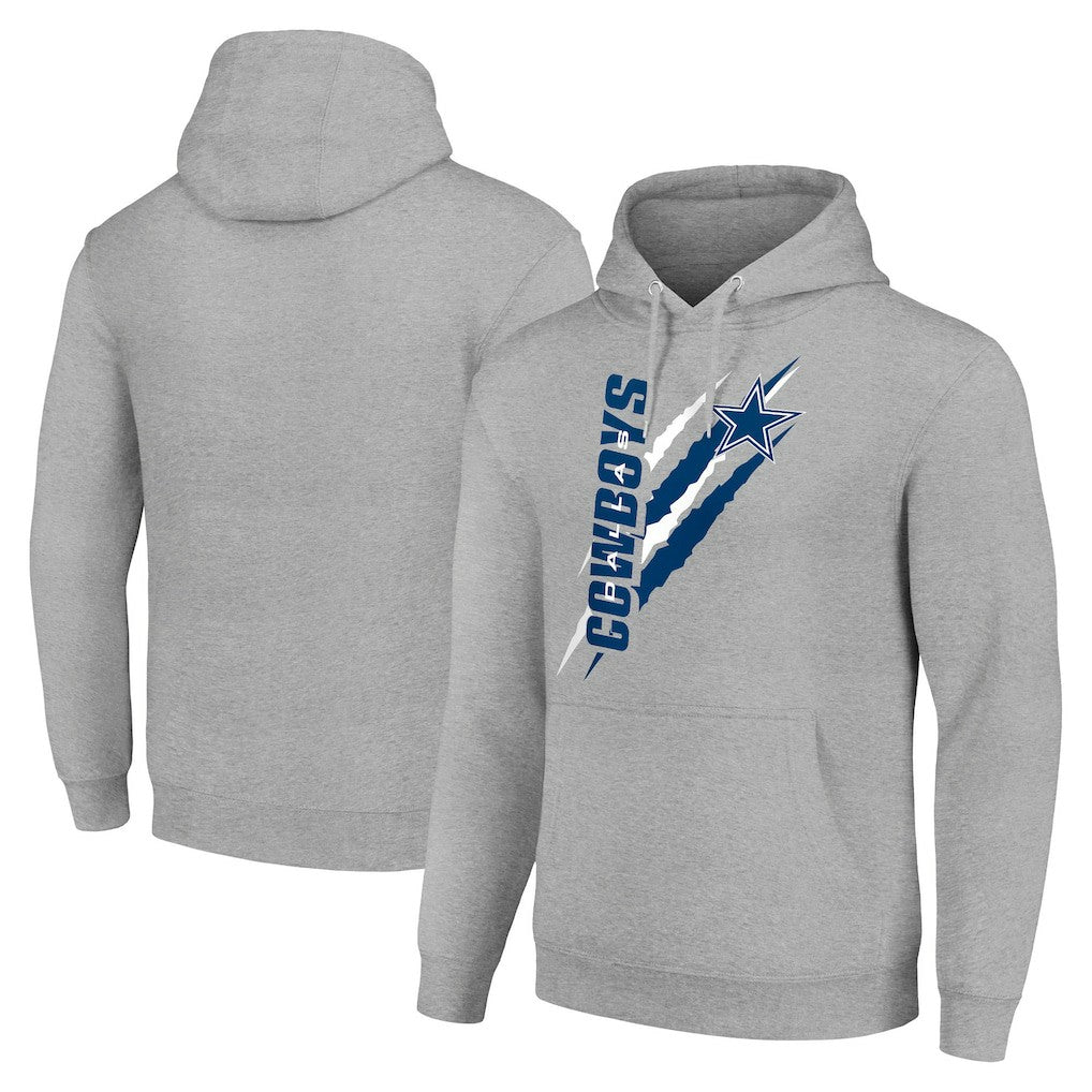 Dallas Cowboys Starter Unisex Color Scratch Fleece Pullover Hoodie - Heather Gray online