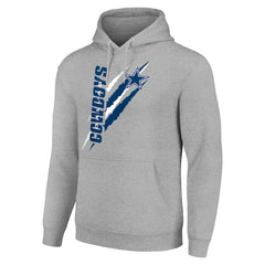 Dallas Cowboys Starter Unisex Color Scratch Fleece Pullover Hoodie - Heather Gray online