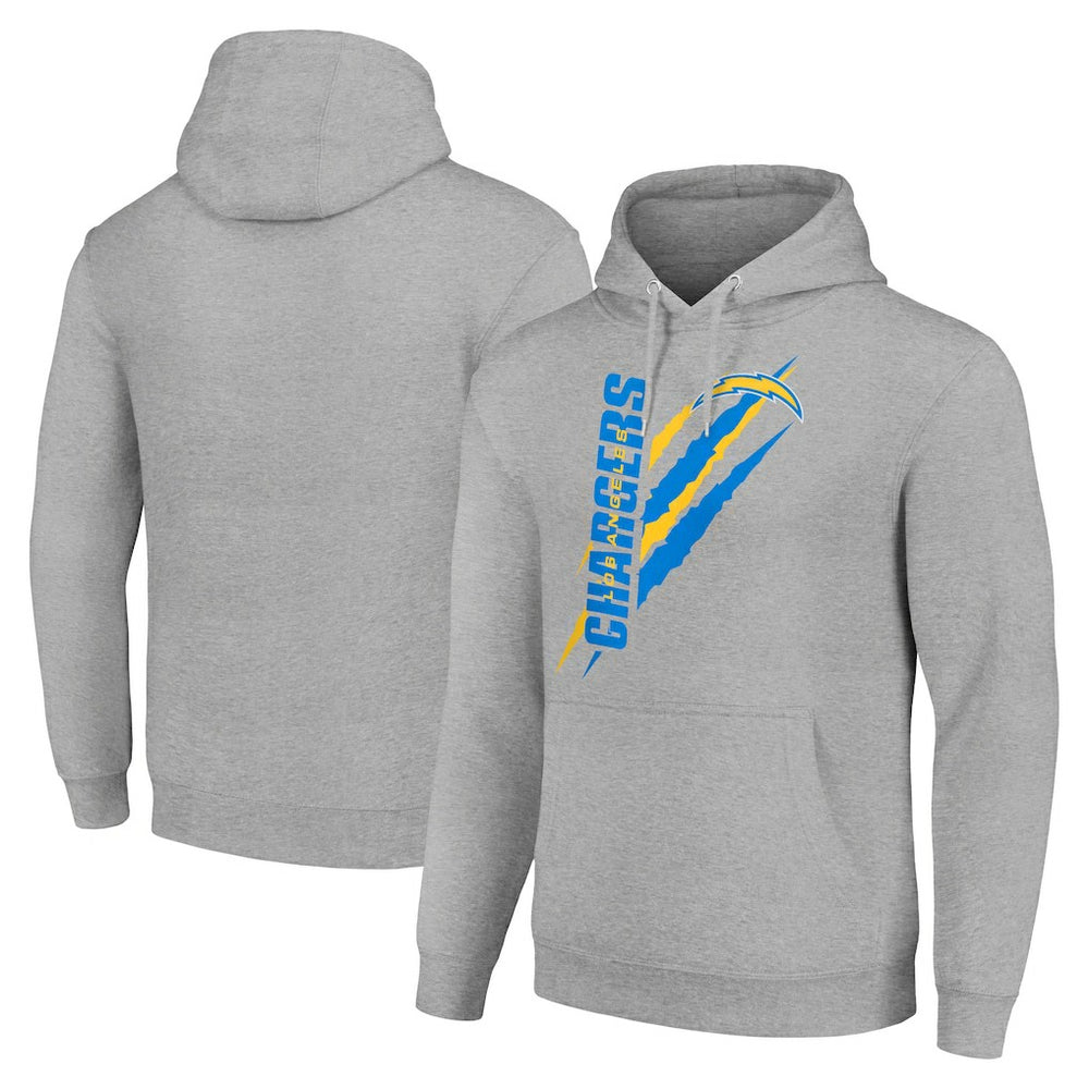 Los Angeles Chargers Starter Unisex Color Scratch Fleece Pullover Hoodie - Heather Gray online