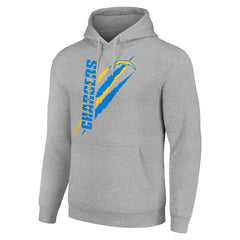 Los Angeles Chargers Starter Unisex Color Scratch Fleece Pullover Hoodie - Heather Gray online
