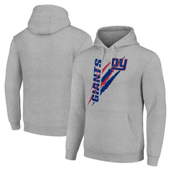 New York Giants Starter Unisex Color Scratch Fleece Pullover Hoodie - Heather Gray sale