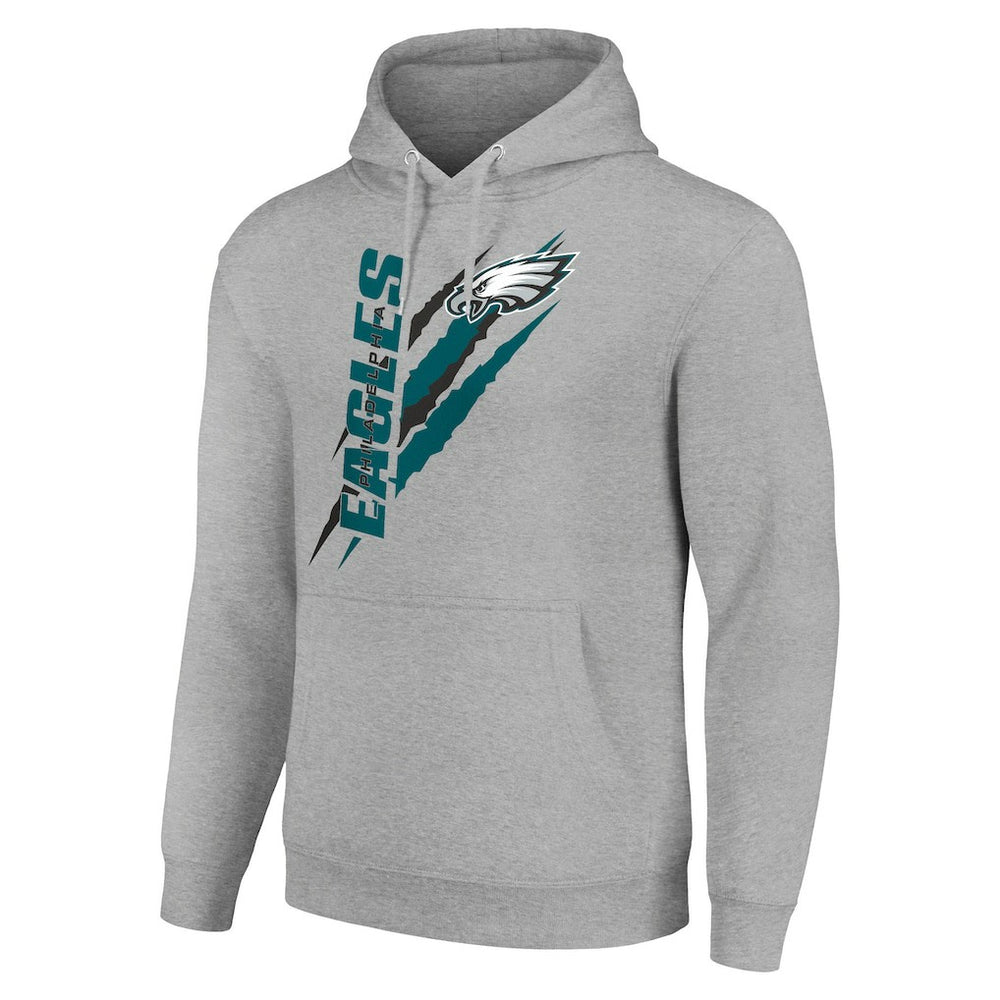 Philadelphia Eagles Starter Unisex Color Scratch Fleece Pullover Hoodie - Heather Gray discount