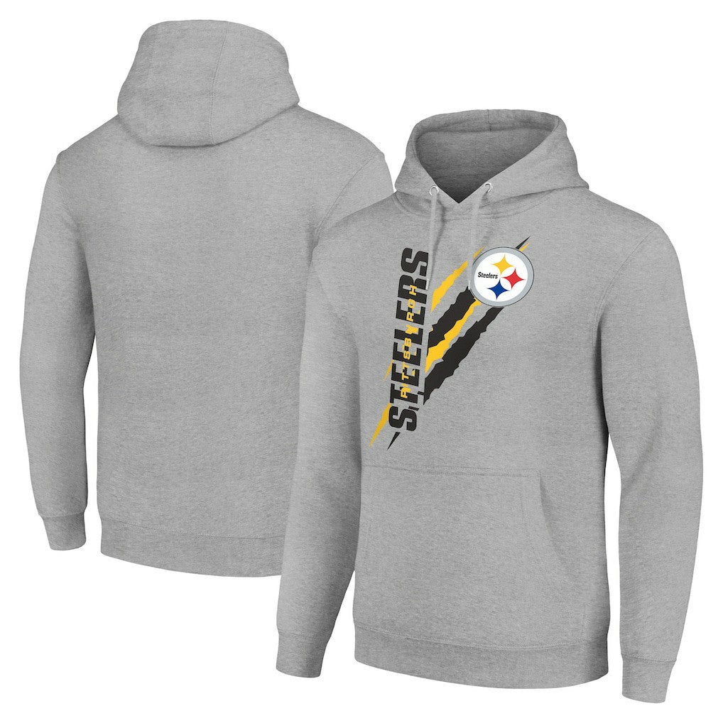Pittsburgh Steelers Starter Unisex Color Scratch Fleece Pullover Hoodie - Heather Gray for sale