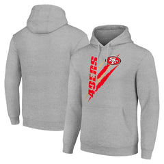 San Francisco 49ers Starter Unisex Color Scratch Fleece Pullover Hoodie - Heather Gray on sale