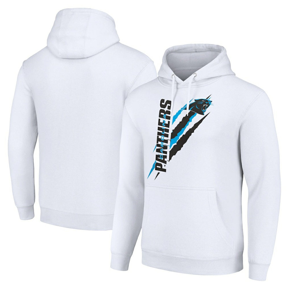 Carolina Panthers Starter Unisex Color Scratch Fleece Pullover Hoodie - White cheap