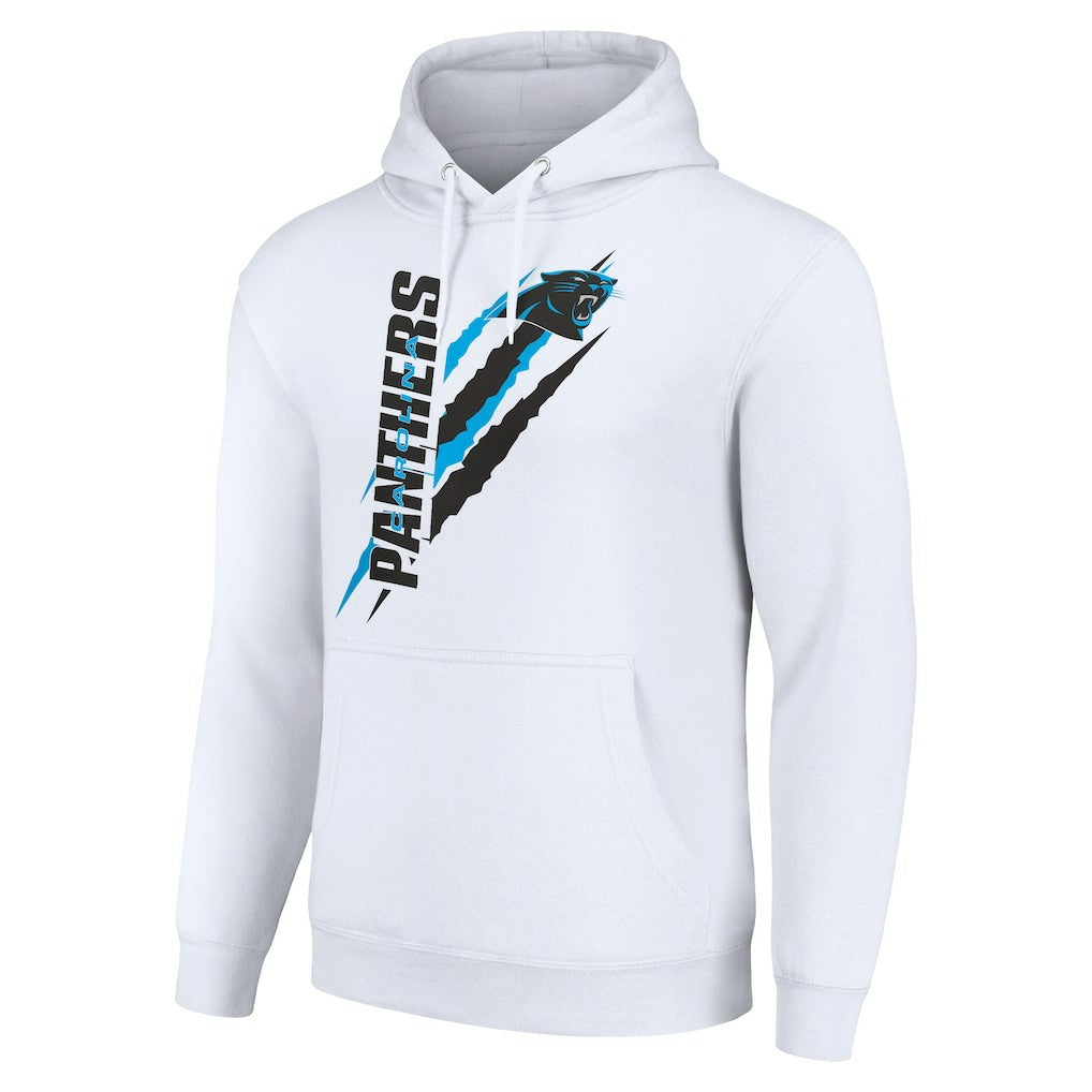 Carolina Panthers Starter Unisex Color Scratch Fleece Pullover Hoodie - White cheap