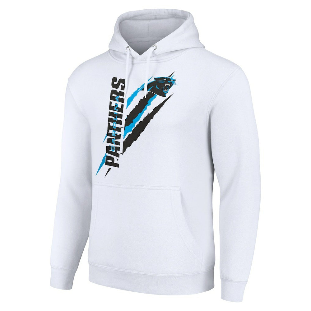 Carolina Panthers Starter Unisex Color Scratch Fleece Pullover Hoodie - White cheap