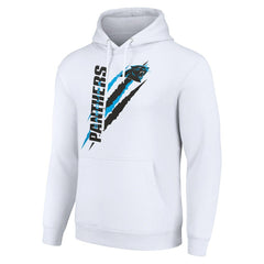 Carolina Panthers Starter Unisex Color Scratch Fleece Pullover Hoodie - White cheap
