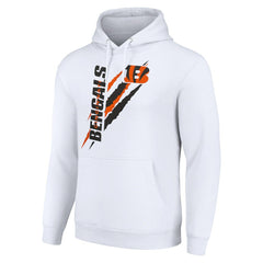 Cincinnati Bengals Starter Unisex Color Scratch Fleece Pullover Hoodie - White outlet