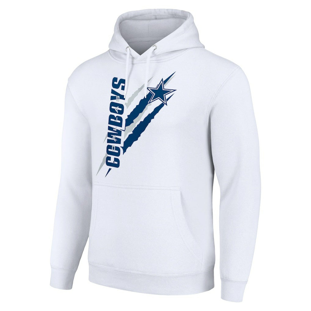 Dallas Cowboys Starter Unisex Color Scratch Fleece Pullover Hoodie - White cheap