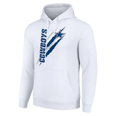 Dallas Cowboys Starter Unisex Color Scratch Fleece Pullover Hoodie - White cheap
