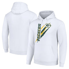 Green Bay Packers Starter Unisex Color Scratch Fleece Pullover Hoodie - White online