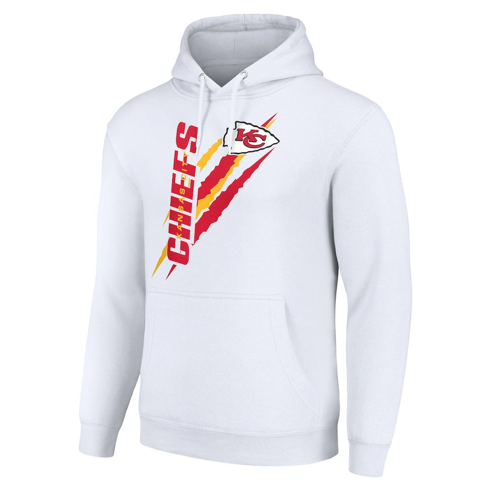 Kansas City Chiefs Starter Unisex Color Scratch Fleece Pullover Hoodie - White discount